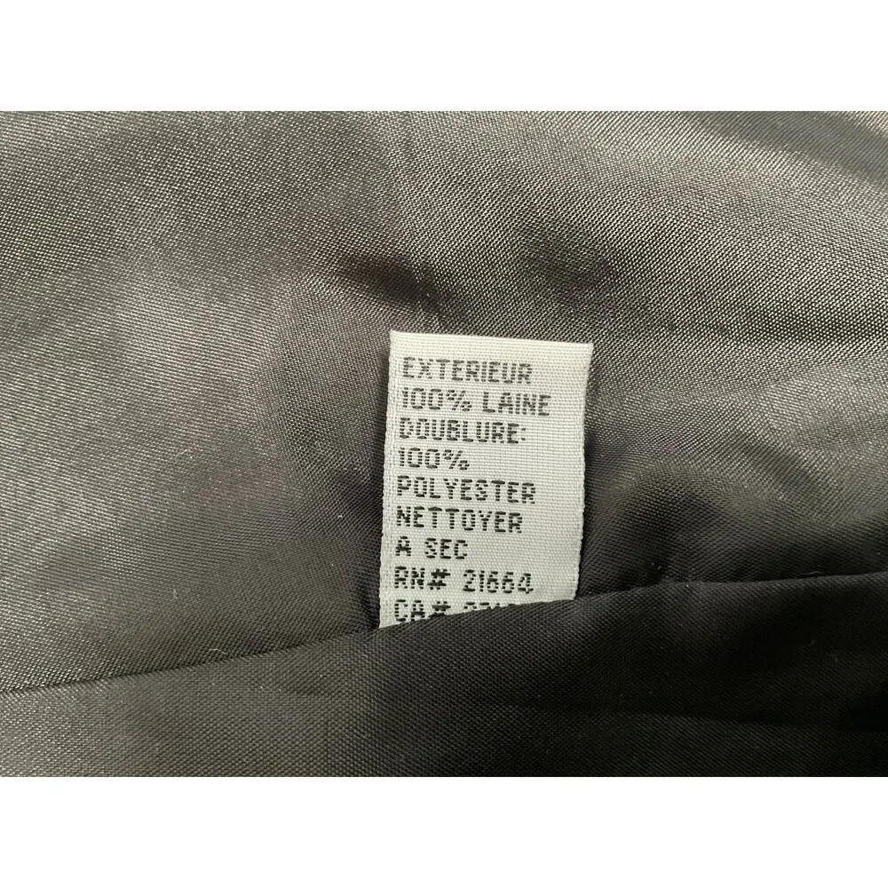 Vtg Talbots Women’s Wool Navy Green Tartan gold buttons military-style blazer 6 - Picture 14 of 16